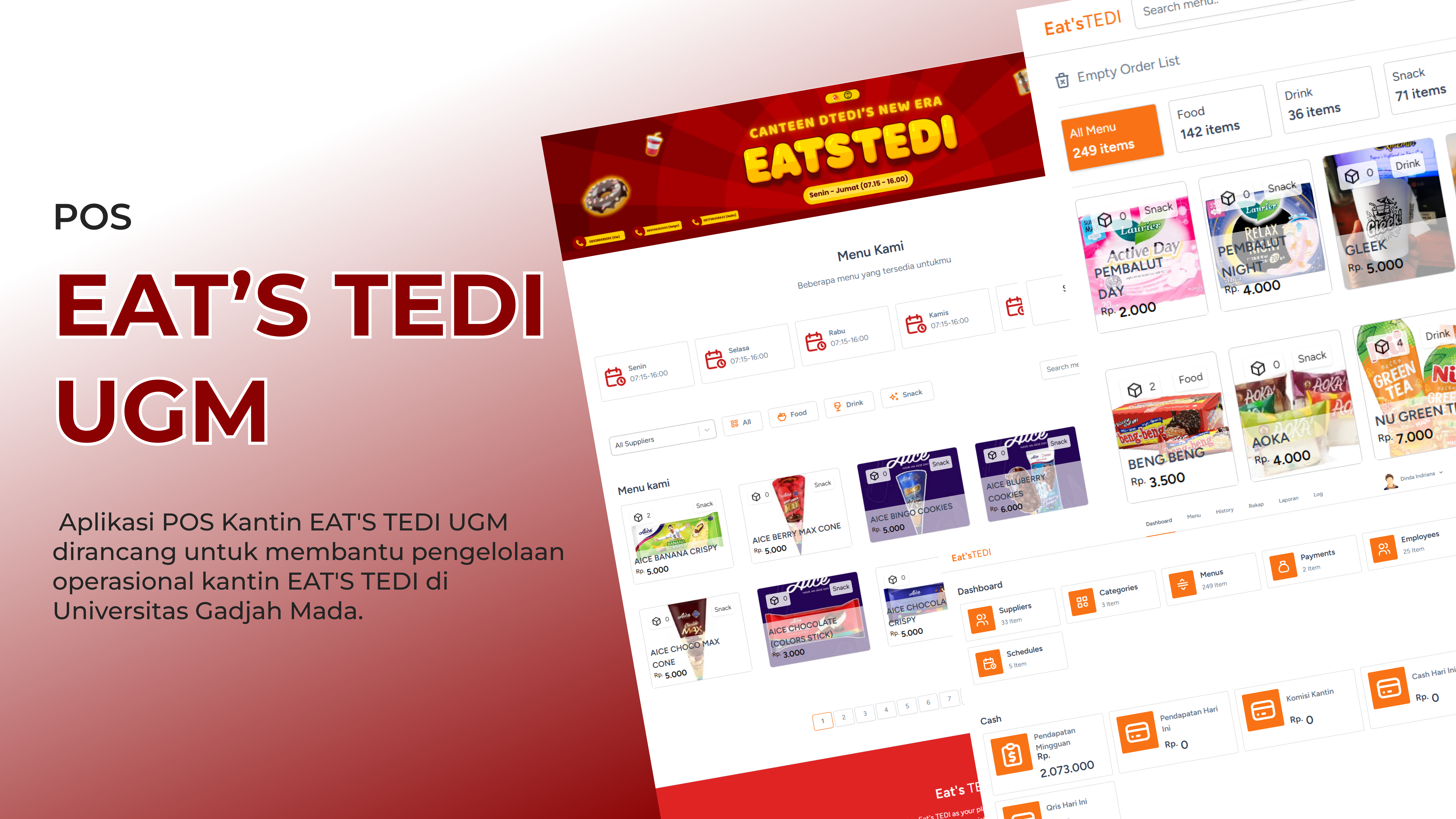 EAT'S TEDI UGM Canteen POS Application image